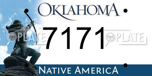 7171 Oklahoma License Plate