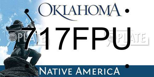 717FPU Oklahoma License Plate