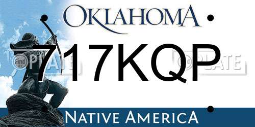 717KQP Oklahoma License Plate