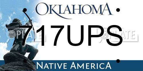 717UPS Oklahoma License Plate