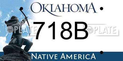 718B Oklahoma License Plate