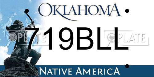 719BLL Oklahoma License Plate