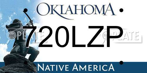 720LZP Oklahoma License Plate