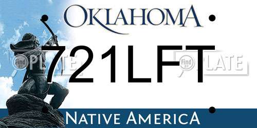 721LFT Oklahoma License Plate