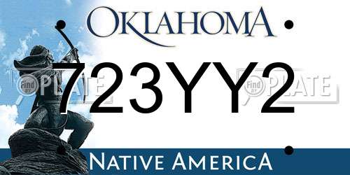 723YY2 Oklahoma License Plate