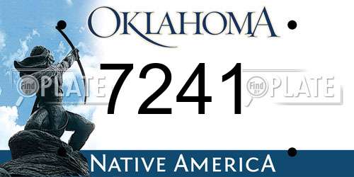 7241 Oklahoma License Plate