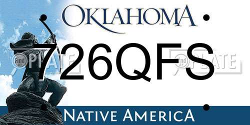 726QFS Oklahoma License Plate
