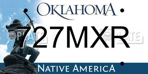 727MXR Oklahoma License Plate