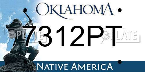 7312PT Oklahoma License Plate