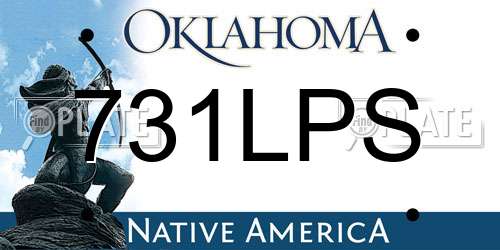 731LPS Oklahoma License Plate
