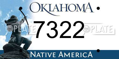 7322 Oklahoma License Plate