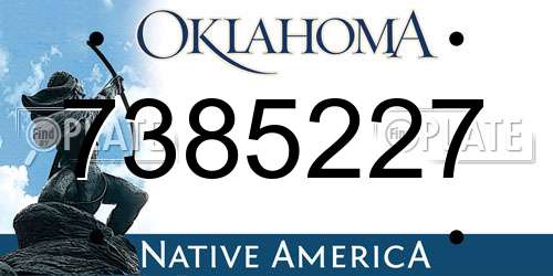 7385227 Oklahoma License Plate
