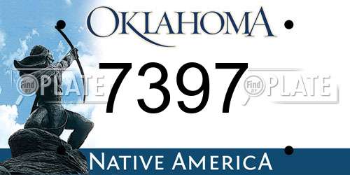 7397 Oklahoma License Plate