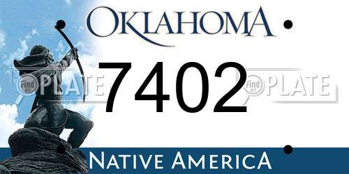 7402 Oklahoma License Plate