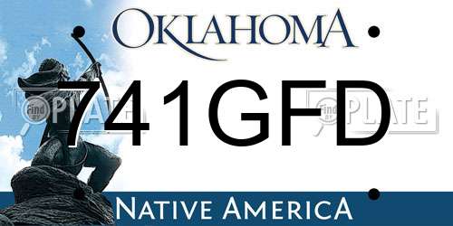 741GFD Oklahoma License Plate