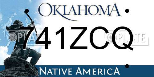 741ZCQ Oklahoma License Plate