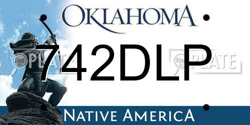 742DLP Oklahoma License Plate