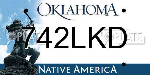 742LKD Oklahoma License Plate
