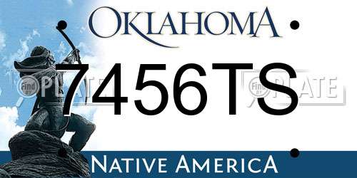 7456TS Oklahoma License Plate