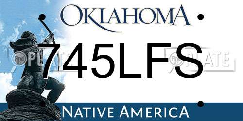 745LFS Oklahoma License Plate