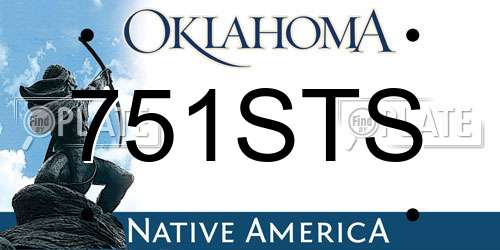 751STS Oklahoma License Plate