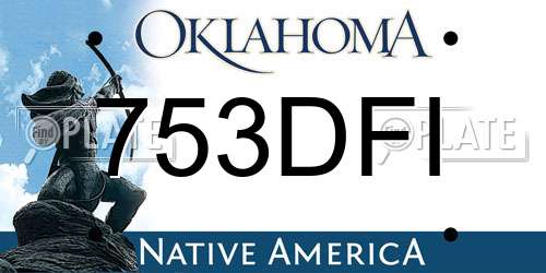 753DFI Oklahoma License Plate