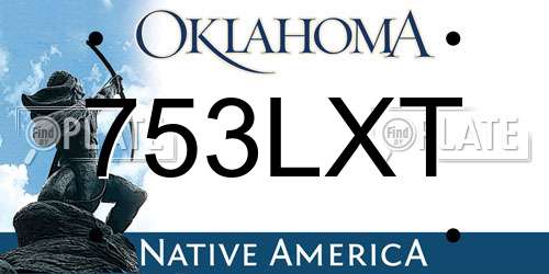 753LXT Oklahoma License Plate