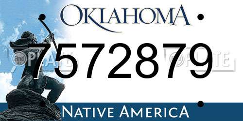 7572879 Oklahoma License Plate