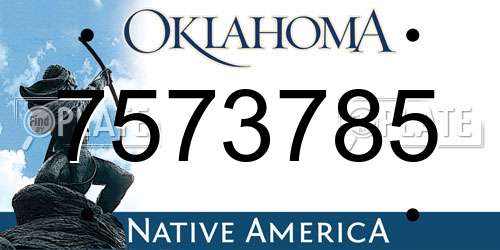 7573785 Oklahoma License Plate
