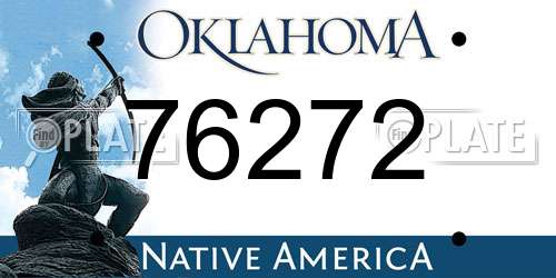 76272 Oklahoma License Plate