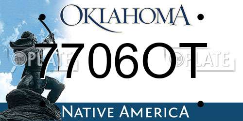 7706OT Oklahoma License Plate