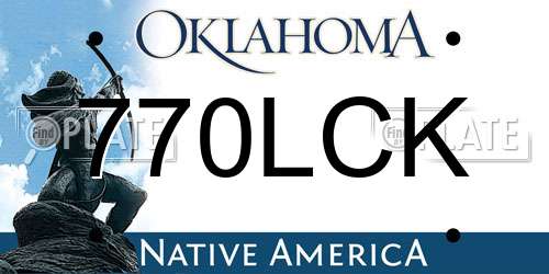 770LCK Oklahoma License Plate