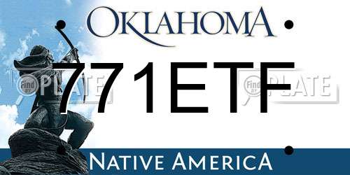 771ETF Oklahoma License Plate