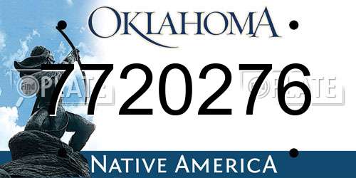 7720276 Oklahoma License Plate