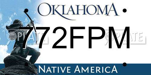 772FPM Oklahoma License Plate