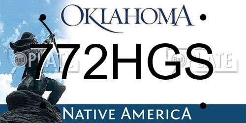 772HGS Oklahoma License Plate