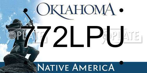 772LPU Oklahoma License Plate
