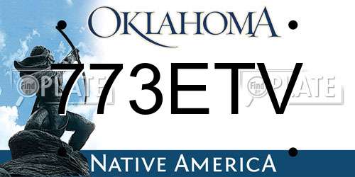 773ETV Oklahoma License Plate