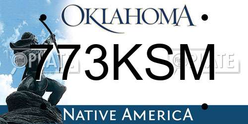 773KSM Oklahoma License Plate