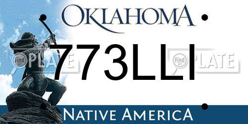 773LLI Oklahoma License Plate