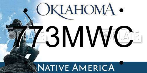 773MWC Oklahoma License Plate