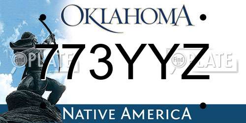773YYZ Oklahoma License Plate