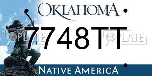 7748TT Oklahoma License Plate