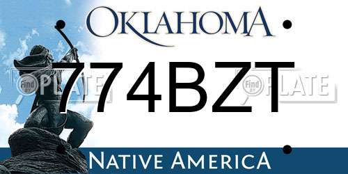 774BZT Oklahoma License Plate