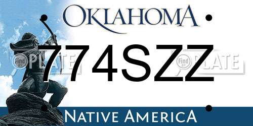 774SZZ Oklahoma License Plate