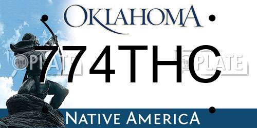 774THC Oklahoma License Plate