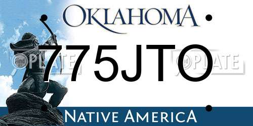 775JTO Oklahoma License Plate