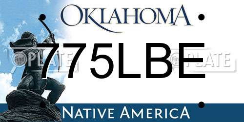 775LBE Oklahoma License Plate