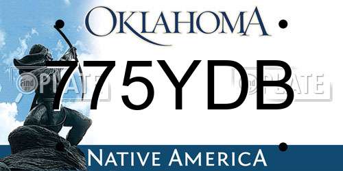 775YDB Oklahoma License Plate