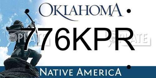 776KPR Oklahoma License Plate